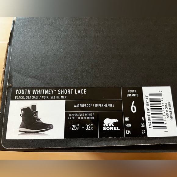 Sorel Youth Whitney Short Lace Boots Size 6 - Picture 12 of 12